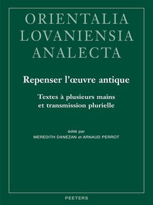 cover image of Repenser l'oeuvre antique. Textes a plusieurs mains et transmission plurielle